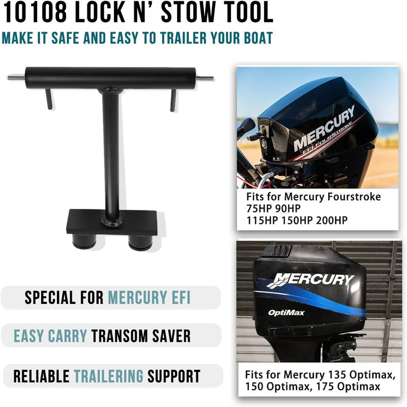 DURAFORCE 10108 Lock N’ Stow Transom Saver Fits Mercury 75-HP to 200-HP EFI EFI Engines