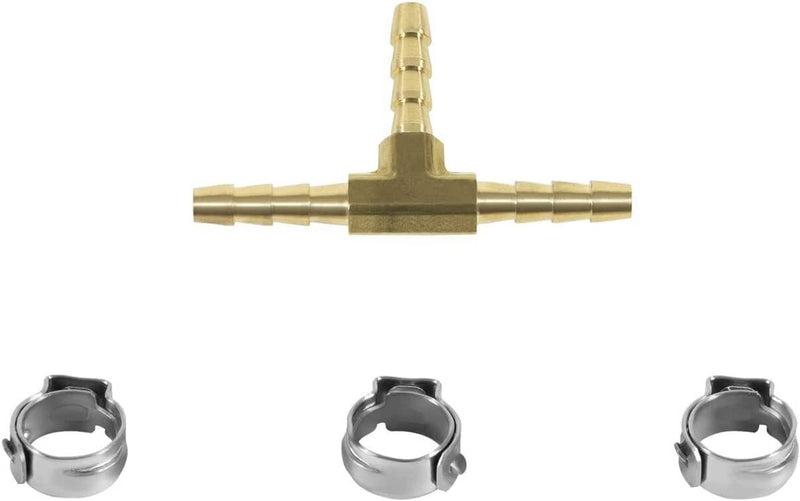 DURAFORCE Fuel Injector Return Line Tee"T" Fitting Brass For Ford 6.7L Powerstroke 11-20