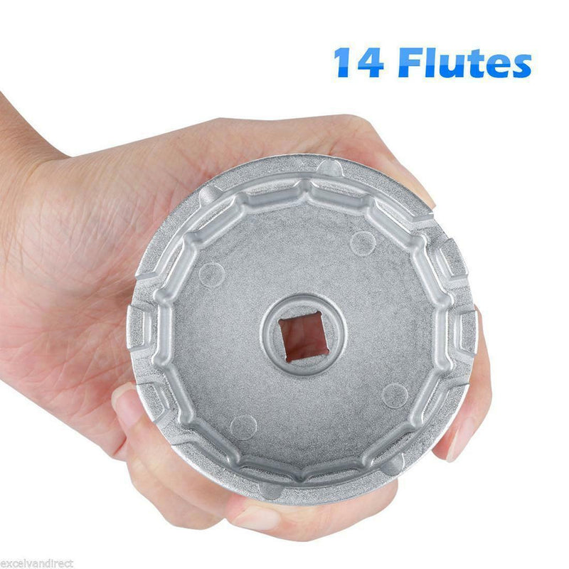 DURAFORCE Oil Filter Cap Wrench Cup Socket Remover Tool For Toyota Lexus 64mm 14 Flutes