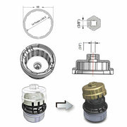 DURAFORCE Oil Filter Cap Wrench Cup Socket Remover Tool For Toyota Lexus 64mm 14 Flutes