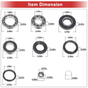 DURAFORCE Rear Differential Axle Bearing Seal Kit for Honda TRX250 EX Recon Sportrax 97-17