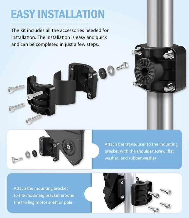 DURAFORCE 010-12676-15 0 Degree Livescope Pole Mount For Garmin Panoptix LVS32 Transducer