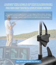 DURAFORCE 010-12676-15 0 Degree Livescope Pole Mount For Garmin Panoptix LVS32 Transducer
