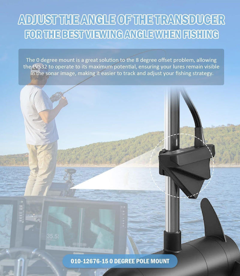 DURAFORCE 010-12676-15 0 Degree Livescope Pole Mount For Garmin Panoptix LVS32 Transducer