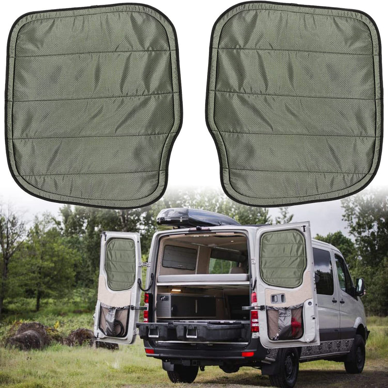 DURAFORCE For Mercedes-Benz Sprinter Cargo Van 07-18 Insulated Blackout Rear Door Covers