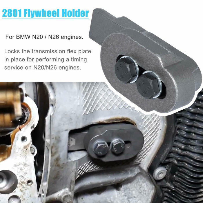 DURAFORCE 2801 Flywheel Holder Lock Tool & 7676 Oil Seal Repair Kit for BMW N20 N26 Engine