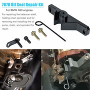 DURAFORCE 2801 Flywheel Holder Lock Tool & 7676 Oil Seal Repair Kit for BMW N20 N26 Engine