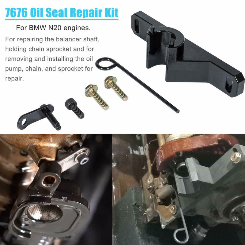 DURAFORCE 2801 Flywheel Holder Lock Tool & 7676 Oil Seal Repair Kit for BMW N20 N26 Engine