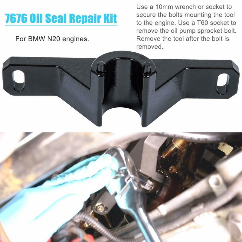 DURAFORCE 2801 Flywheel Holder Lock Tool & 7676 Oil Seal Repair Kit for BMW N20 N26 Engine