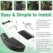 DURAFORCE 62468 Adapter Mow-N-Vac Kit Leaf Vacuum Bagger Universal Deck Boot Chute