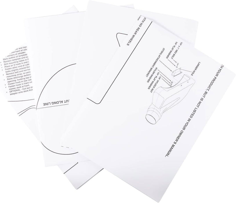 DURAFORCE 62468 Adapter Mow-N-Vac Kit Leaf Vacuum Bagger Universal Deck Boot Chute