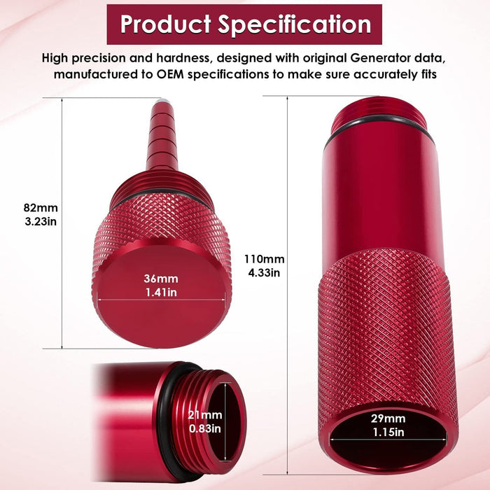 DURAFORCE 2Pcs Red Oil Change Funnel & Magnetic Oil Dipstick for Honda Generator EU2200i