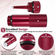 DURAFORCE 2Pcs Red Oil Change Funnel & Magnetic Oil Dipstick for Honda Generator EU2200i