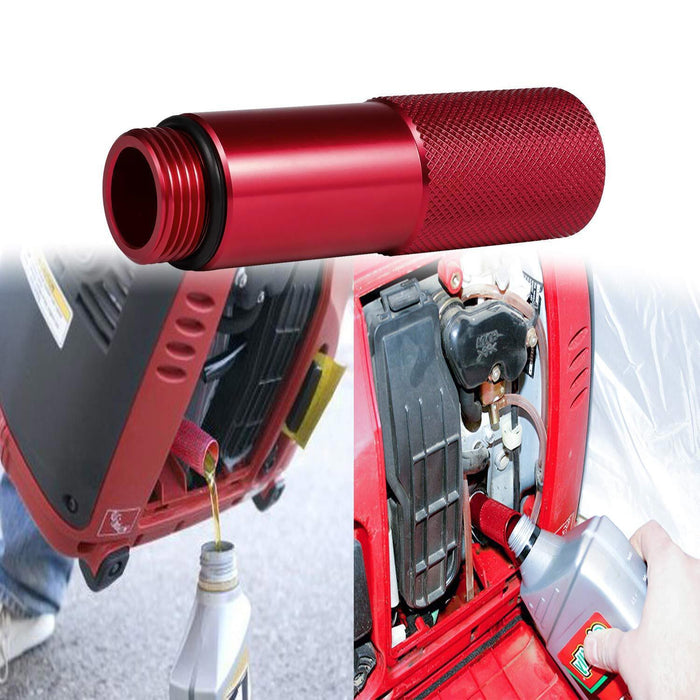 DURAFORCE 2Pcs Red Oil Change Funnel & Magnetic Oil Dipstick for Honda Generator EU2200i