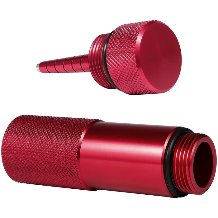 DURAFORCE 2Pcs Red Oil Change Funnel & Magnetic Oil Dipstick for Honda Generator EU2200i