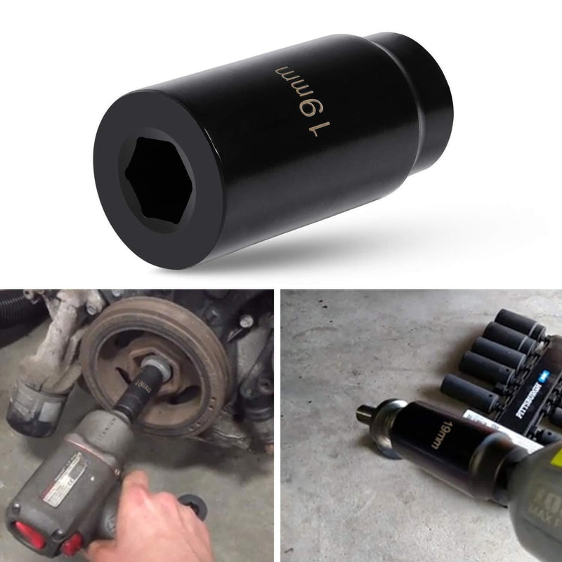 DURAFORCE 19mm Harmonic Balancer Impact Socket Pulley Damper Bolt Tool for Honda Engines