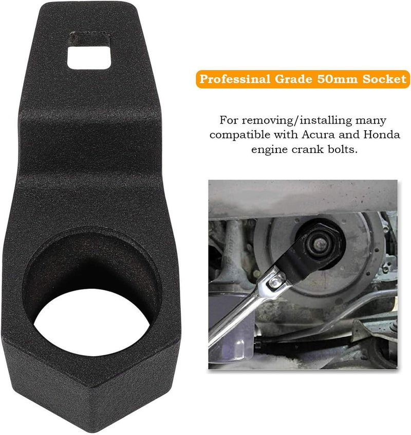 DURAFORCE Crank Pulley Wrench Holder Tool 50mm Removal Holding Spanner Kit for Honda Acura