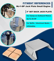 DURAFORCE TH Marine MJ-1-DP Mini Jacker Outboard Jack Plate for Boat Motor Outboard Motor