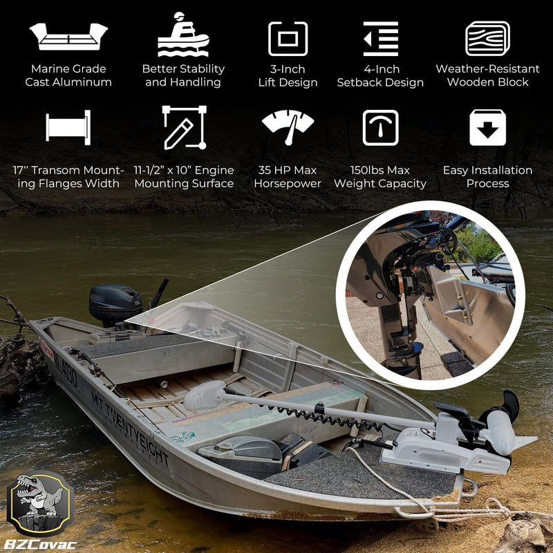 DURAFORCE TH Marine MJ-1-DP Mini Jacker Outboard Jack Plate for Boat Motor Outboard Motor
