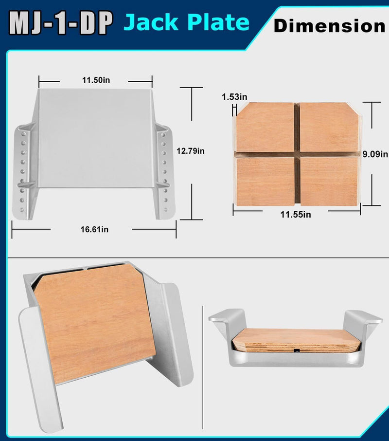 DURAFORCE TH Marine MJ-1-DP Mini Jacker Outboard Jack Plate for Boat Motor Outboard Motor