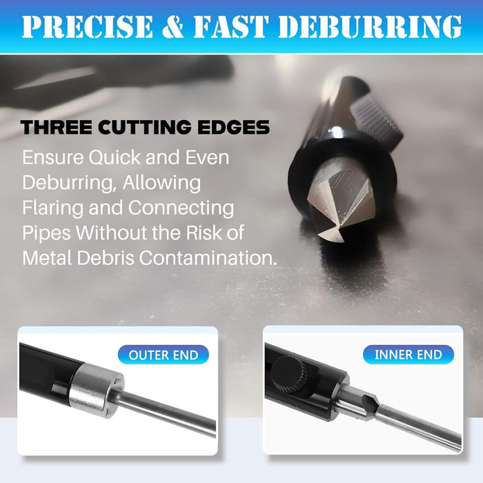 DURAFORCE LTTR1 Rimming Deburring Tool for 3/16" to 1/2" Tubing Brake Line Deburring Tool