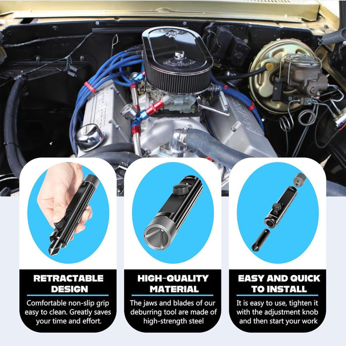 DURAFORCE LTTR1 Rimming Deburring Tool for 3/16" to 1/2" Tubing Brake Line Deburring Tool