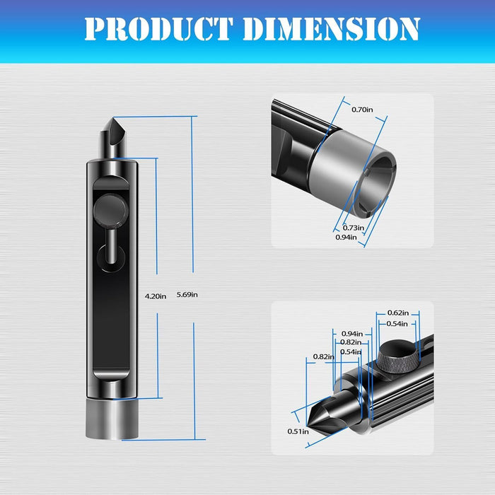 DURAFORCE LTTR1 Rimming Deburring Tool for 3/16" to 1/2" Tubing Brake Line Deburring Tool