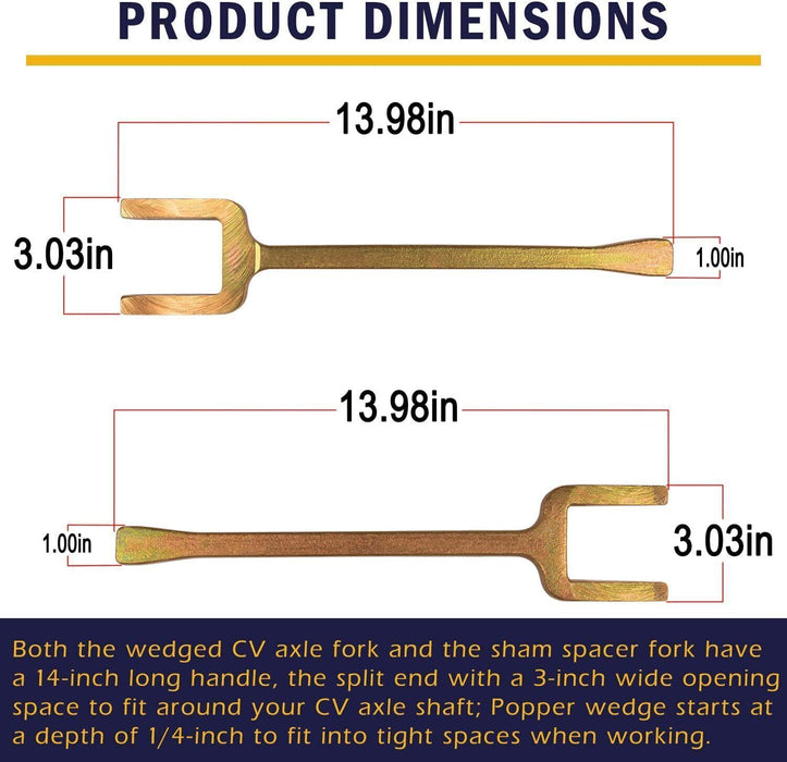 DURAFORCE 12020 Front Wheel Drive Axle Popper Kit & 1040 CV Joint Fork Removing Adapter