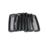 DURAFORCE Front Mesh Grille Grill Angry Bird Headlight Cover for Jeep Patriot 2011-2018