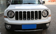 DURAFORCE Front Mesh Grille Grill Angry Bird Headlight Cover for Jeep Patriot 2011-2018