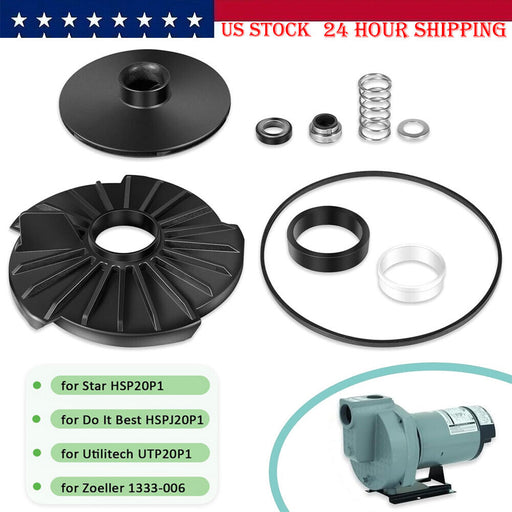 DURAFORCE 023705 Lawn Sprinkler Irrigation Pump Repair Kit 2 HP for Zoeller 1333-006