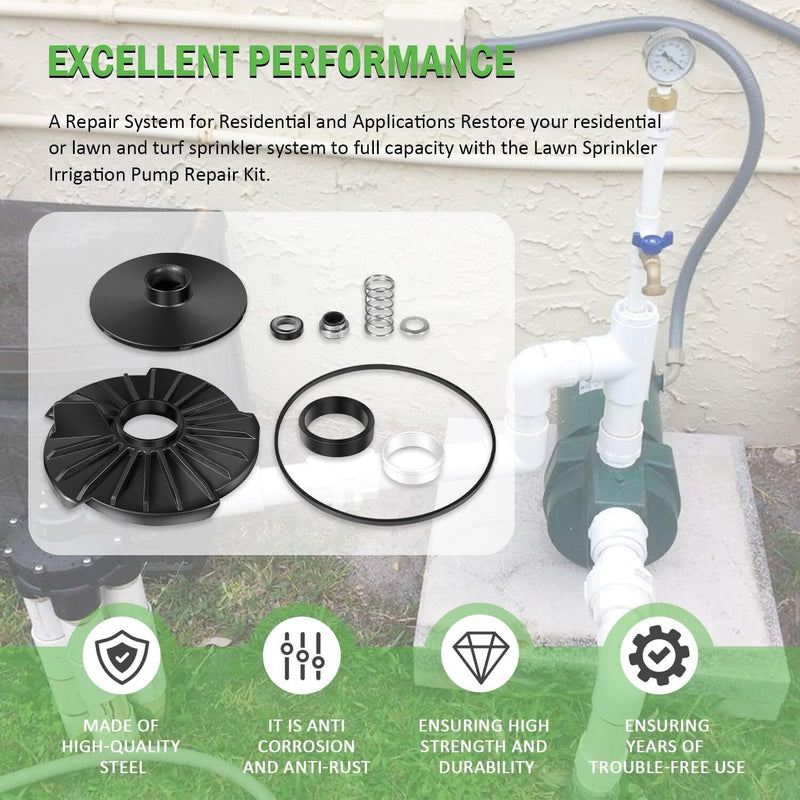 DURAFORCE 023705 Lawn Sprinkler Irrigation Pump Repair Kit 2 HP for Zoeller 1333-006