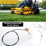 DURAFORCE Throttle Control Cable fits Hustler 603409 Super Z Mower HD RD EX X-ONE 104 60"