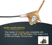 DURAFORCE Throttle Control Cable fits Hustler 603409 Super Z Mower HD RD EX X-ONE 104 60"