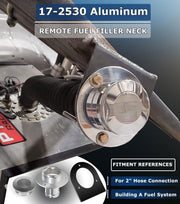 DURAFORCE 2" Fuel Filler Neck With Gas Cap Billet Aluminum & Weld-On Steel Mount Bracket