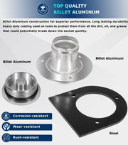 DURAFORCE 2" Fuel Filler Neck With Gas Cap Billet Aluminum & Weld-On Steel Mount Bracket