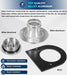 DURAFORCE 2" Fuel Filler Neck With Gas Cap Billet Aluminum & Weld-On Steel Mount Bracket