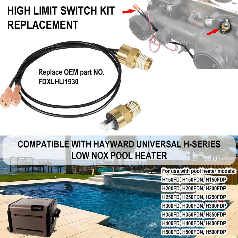 DURAFORCE FDXLHLI1930 135 °F (57°C) High Limit Fd Heater Replace Kit For Hayward H-Series