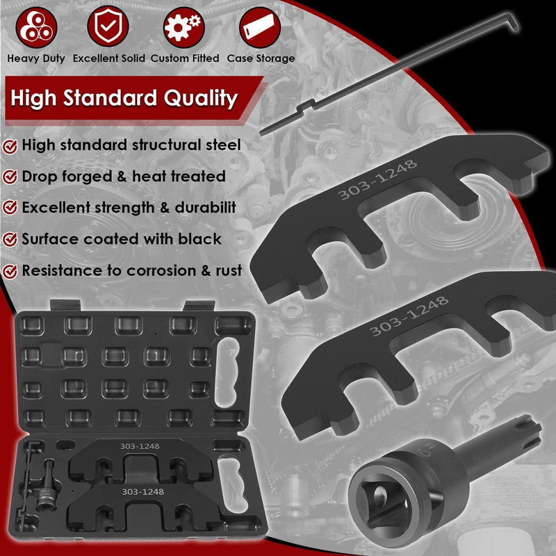 DURAFORCE 303-1530 Camshaft Holding Tool 303-1248 Timing Alignment Kit for Ford 3.7L/3.5L