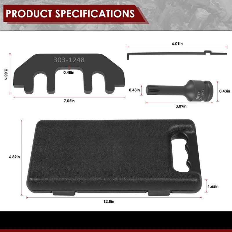 DURAFORCE 303-1530 Camshaft Holding Tool 303-1248 Timing Alignment Kit for Ford 3.7L/3.5L