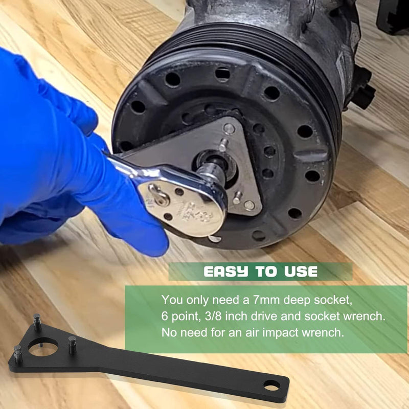 DURAFORCE A/C Compressor Clutch Hub Remover Tool for Dodge Jeep Chrysler Toyota Pontiac