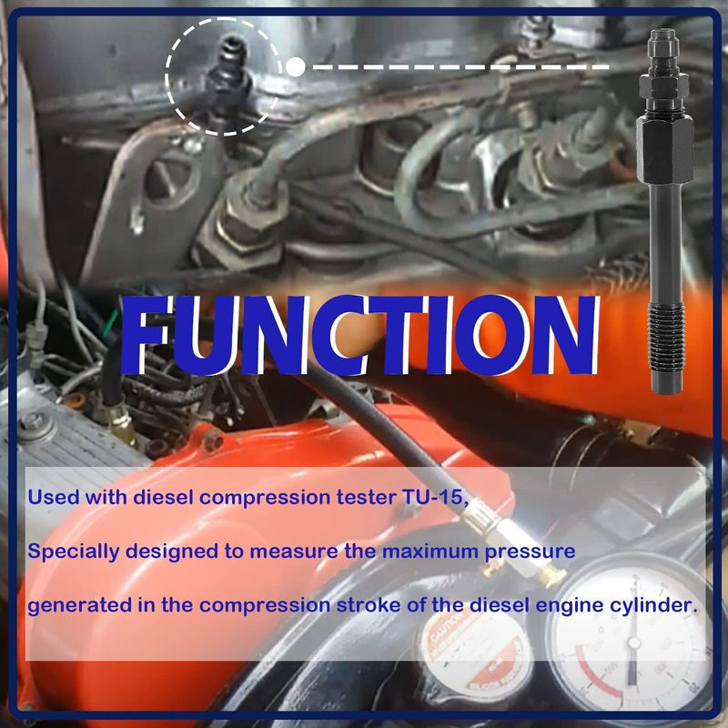 DURAFORCE Diesel Compression Test Adapter for 6.6L Duramax LNG-TU-15-38