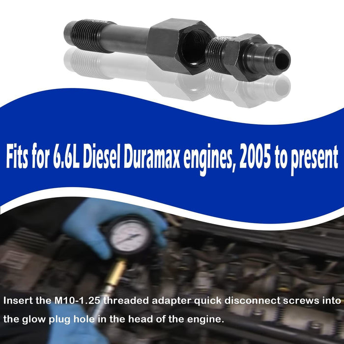 DURAFORCE Diesel Compression Test Adapter for 6.6L Duramax LNG-TU-15-38