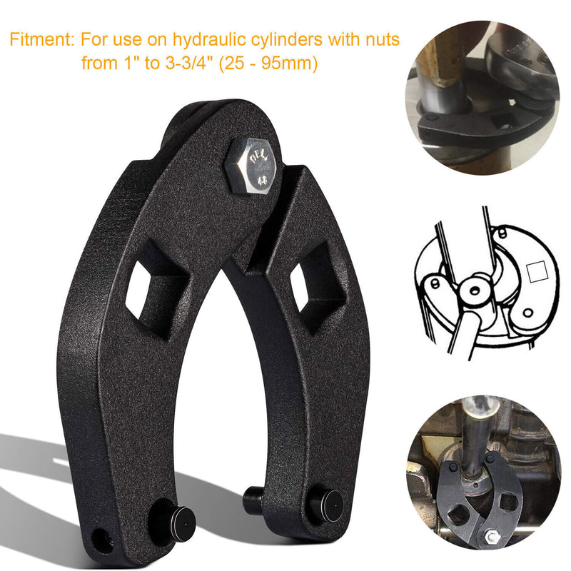 DURAFORCE Adjustable Gland Nut Wrench Spanner Tool 7463 For Hydraulic Cylinders 1/2" Drive