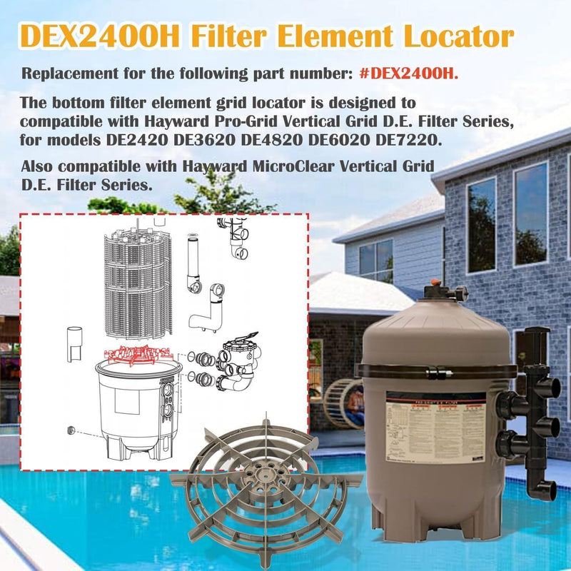 DURAFORCE for Hayward DEX2400H Filter Element Locator ProGrid DE Filter MicroClear SS DE