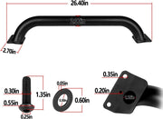 DURAFORCE Front Grille Winch Brush Guard 82215351 For Jeep Wrangler Gladiator JL JT 18-23