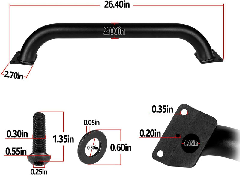 DURAFORCE Front Grille Winch Brush Guard 82215351 For Jeep Wrangler Gladiator JL JT 18-23