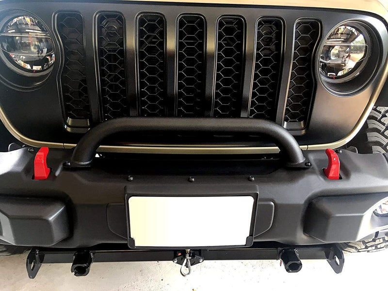 DURAFORCE Front Grille Winch Brush Guard 82215351 For Jeep Wrangler Gladiator JL JT 18-23