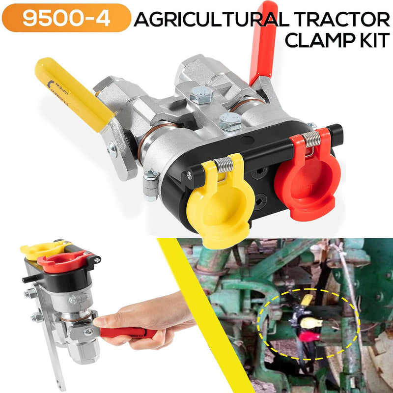 DURAFORCE 9500-4 Agricultural Tractor Clamp Kit For Pioneer Hydraulic Break-Away Coupler
