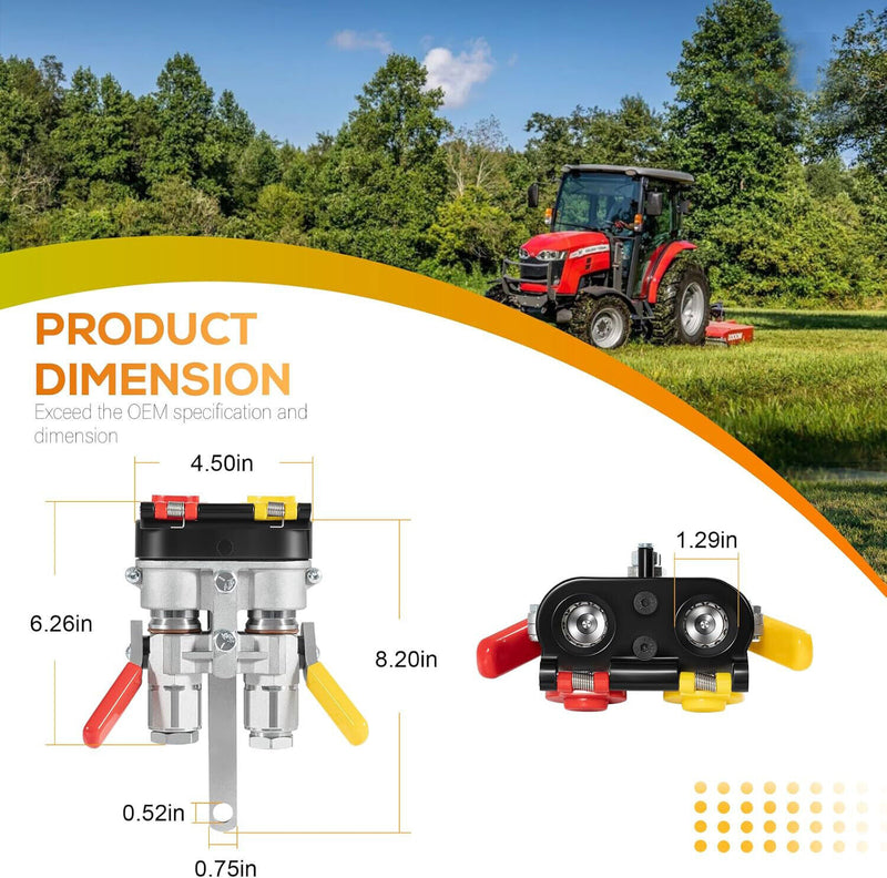 DURAFORCE 9500-4 Agricultural Tractor Clamp Kit For Pioneer Hydraulic Break-Away Coupler